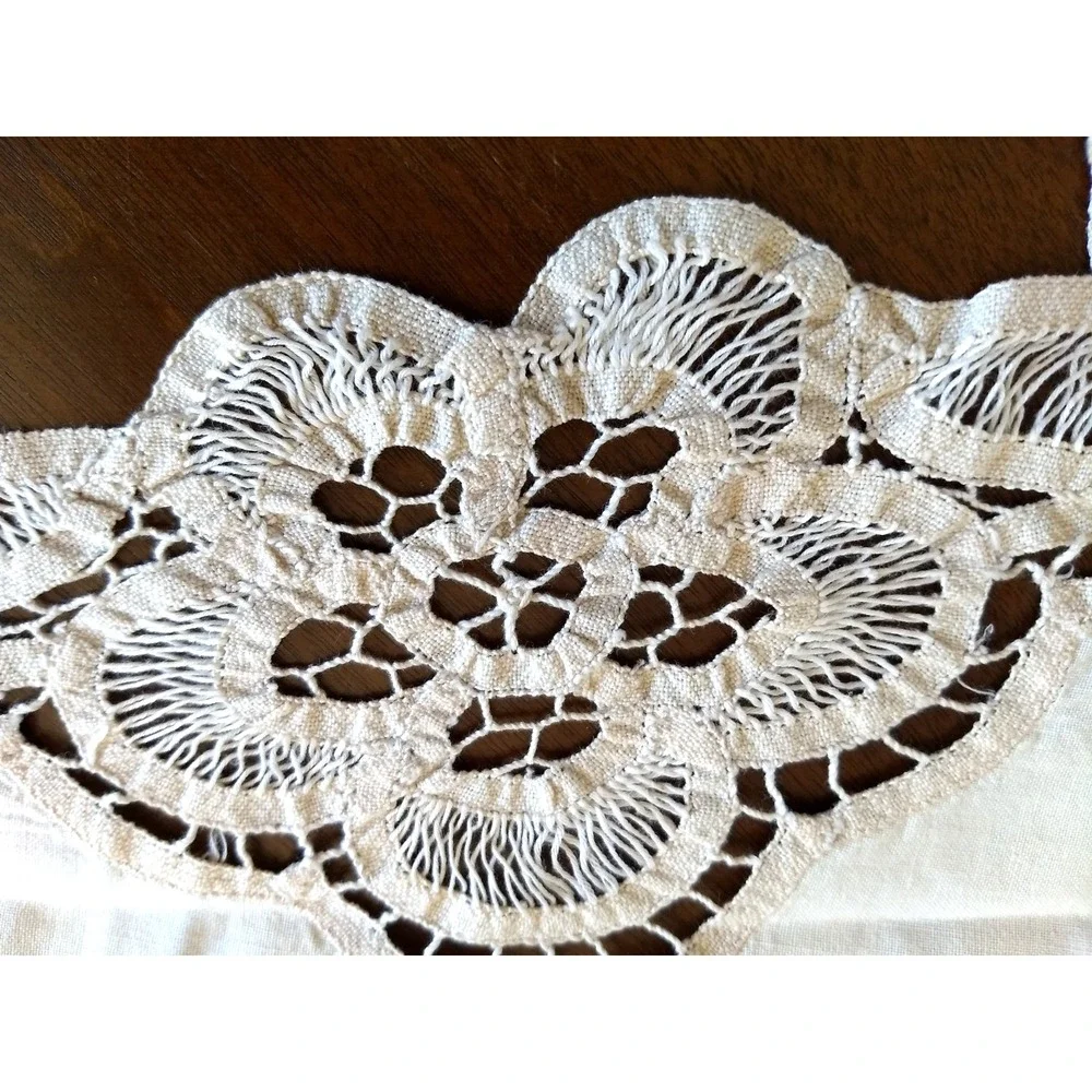 Vintage Madeira Lace Tablecloth 128